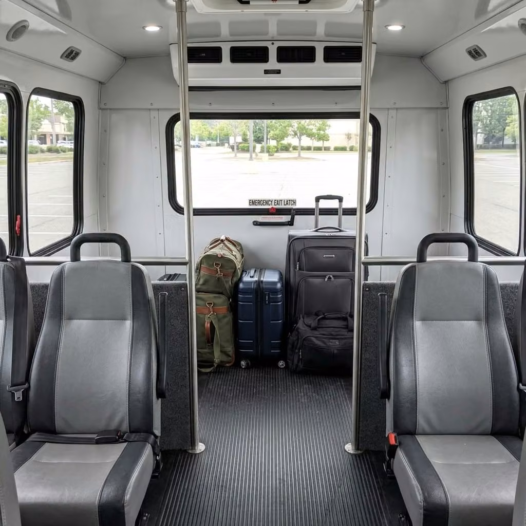 west allis 30 passenger minibus luggage area
