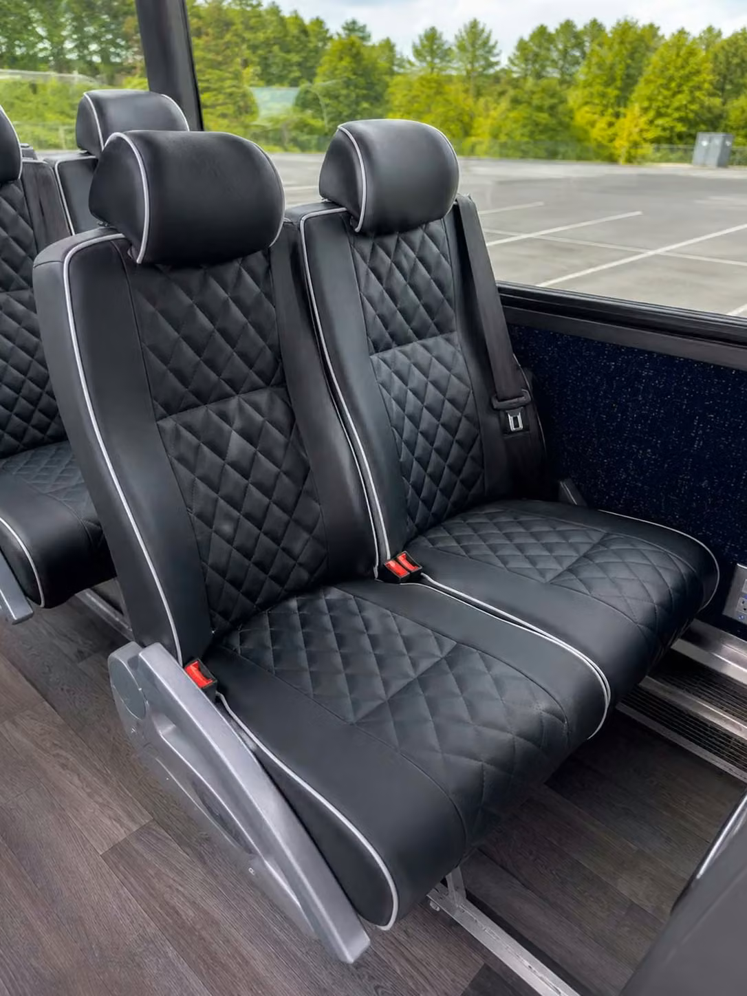 west allis 56 passenger charter bus reclining seats