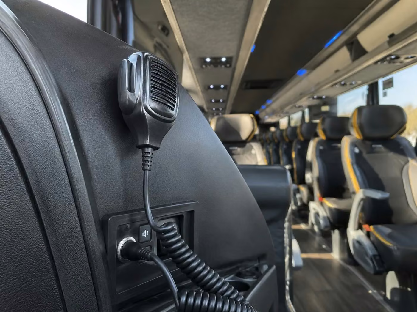 west allis charter bus pa system