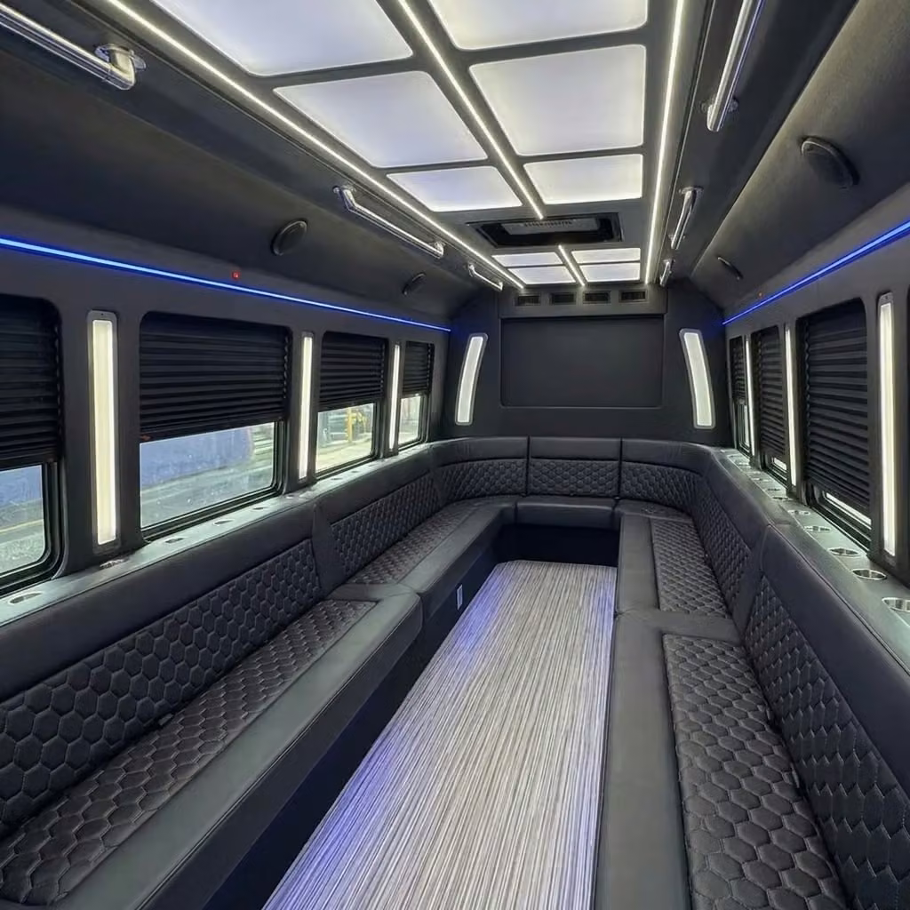 west allis party bus wraparound seating
