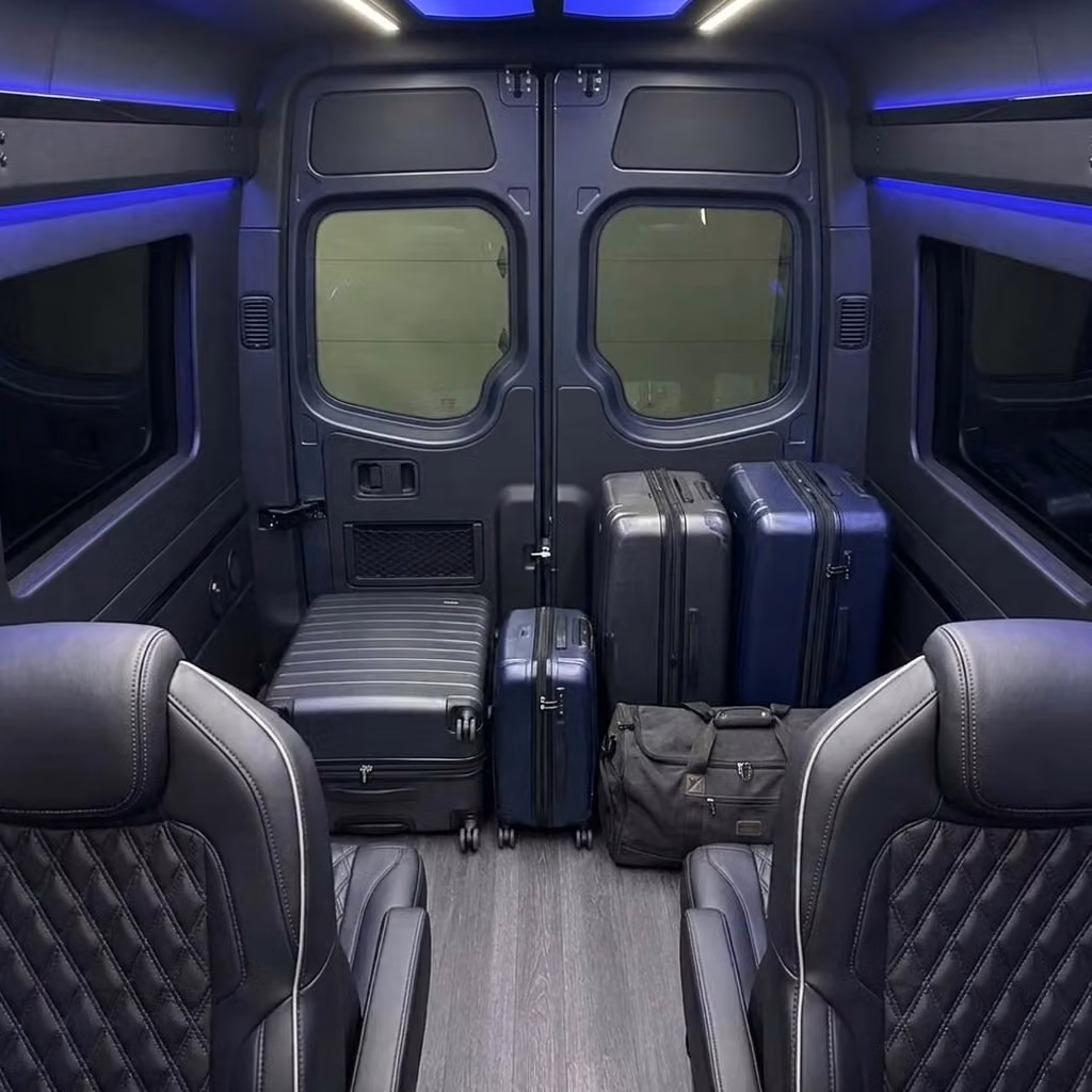 west allis sprinter van rental with driver luggage area
